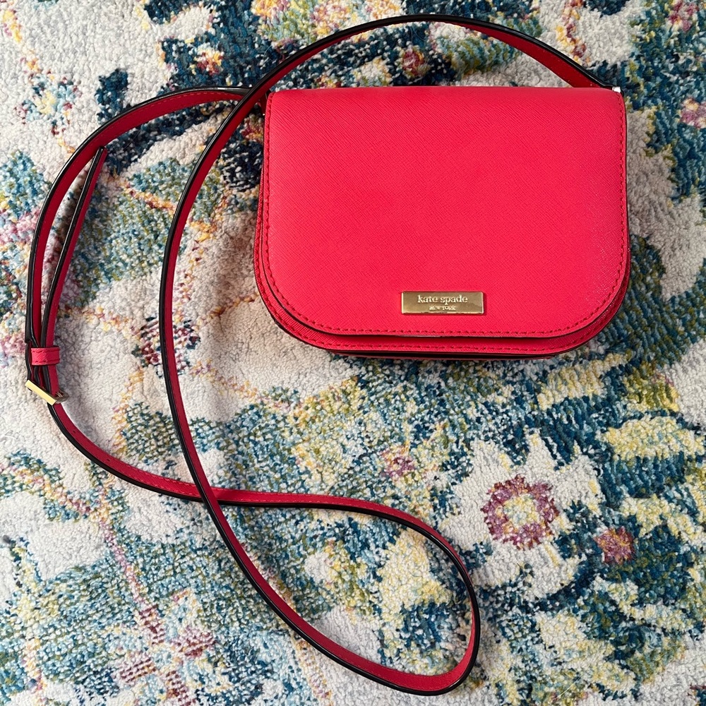 kate spade Coral Crossbody Bag with Gold Hardware